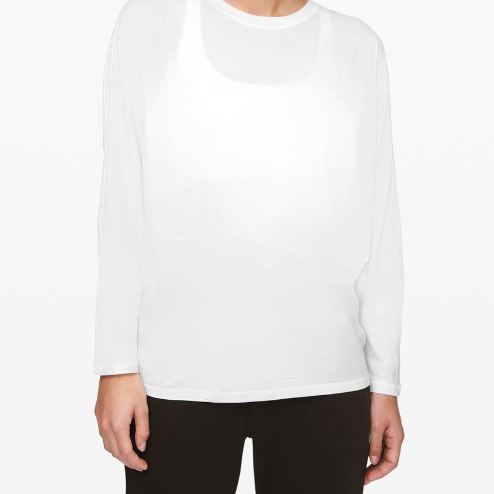 Lululemon Loungeful Drape LS white long sleeve 4